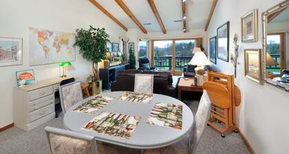 Balcony with Lake Michigan and golf view