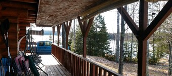 Private, Family/Pet-Friendly, Log Cabin on Waterfront Chicaugon Lake Property.  