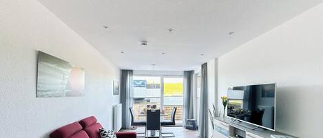 TV, DVD player, stereo