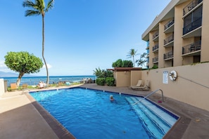 Piscina externa, piscina aquecida