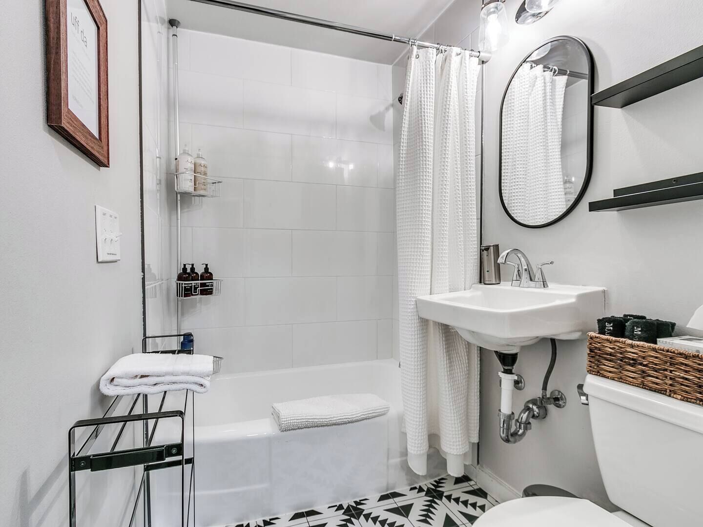 Hair dryer, towels