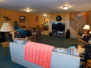 Fernseher, Kamin, Videospiele, DVD-Player