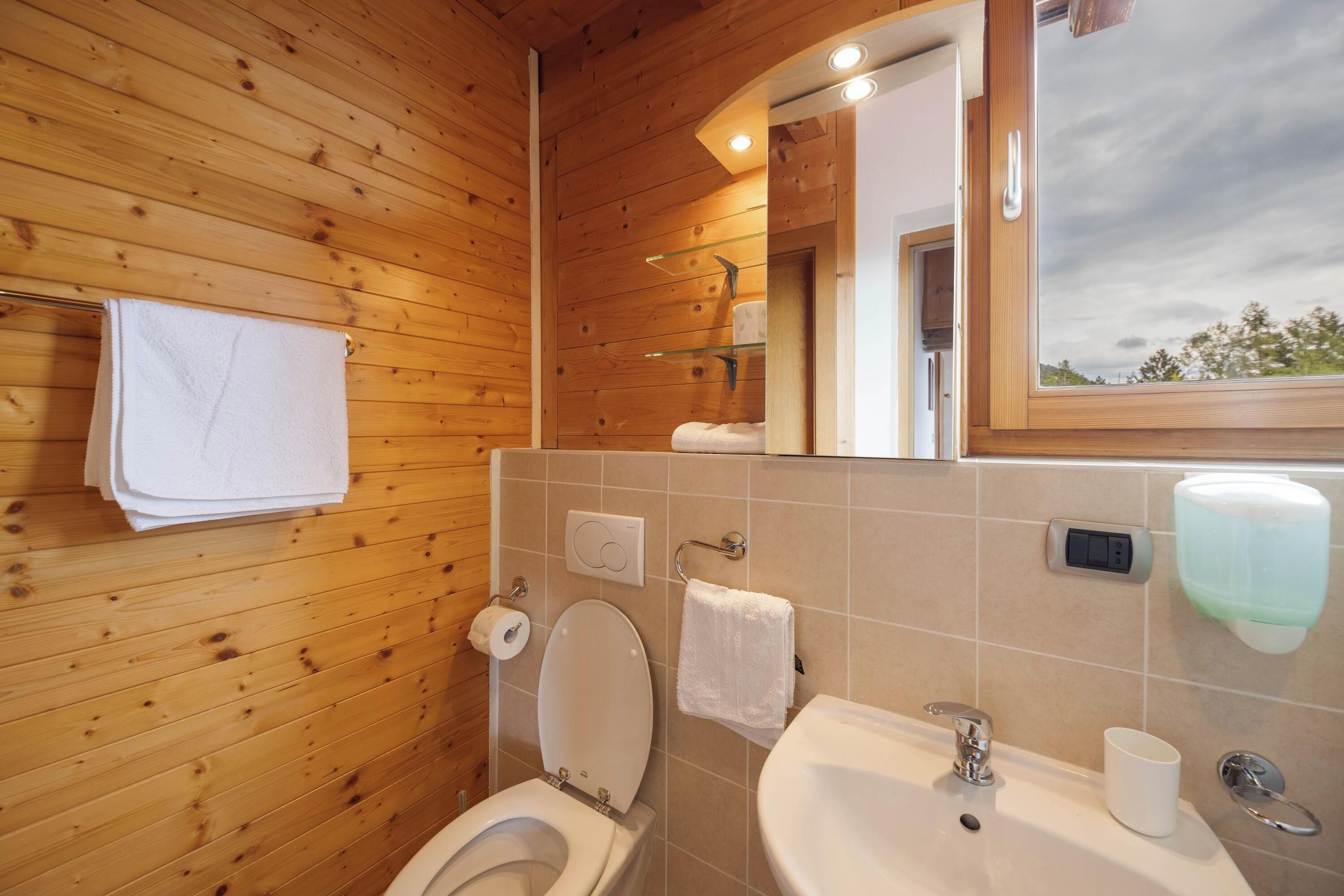 Dusj, hårføner og håndklær