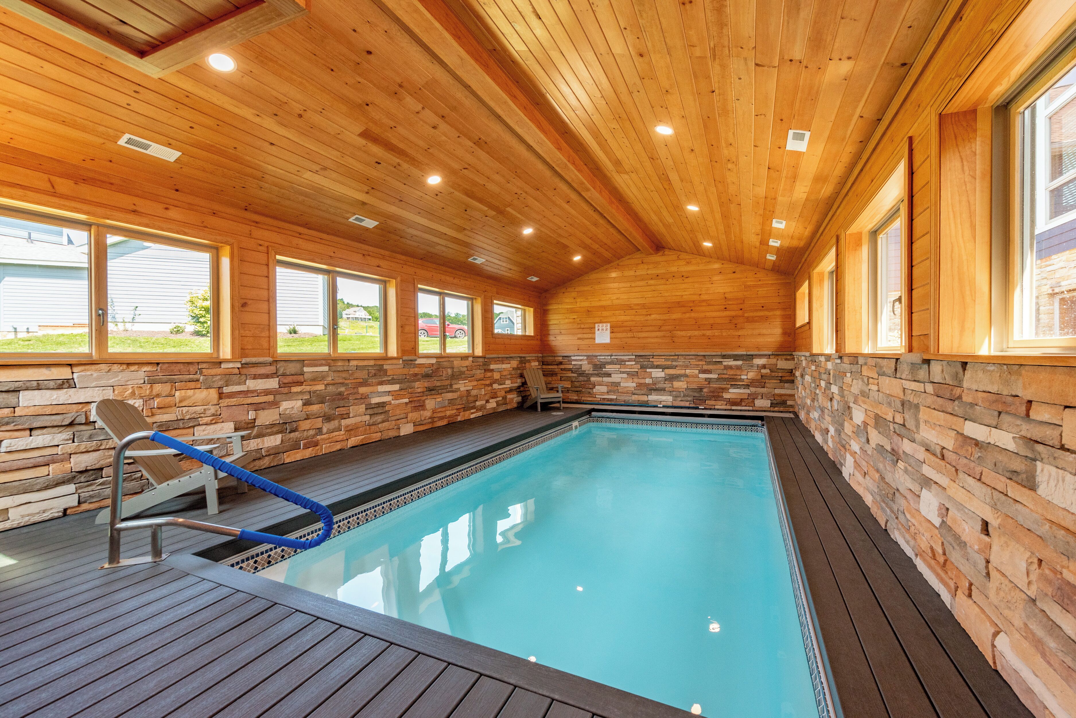 Indoor pool, a heated pool