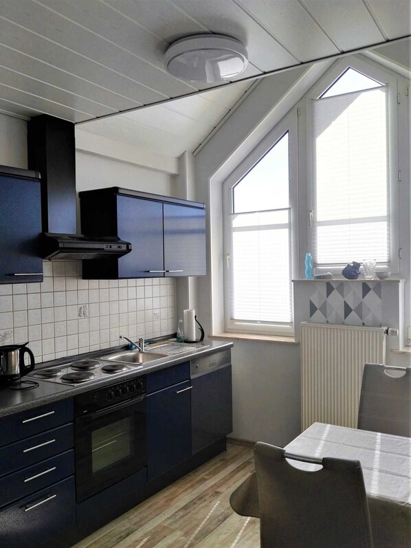 Fridge, oven, stovetop, dishwasher