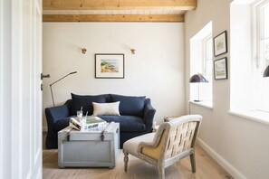 Televisión, chimenea y estéreo 