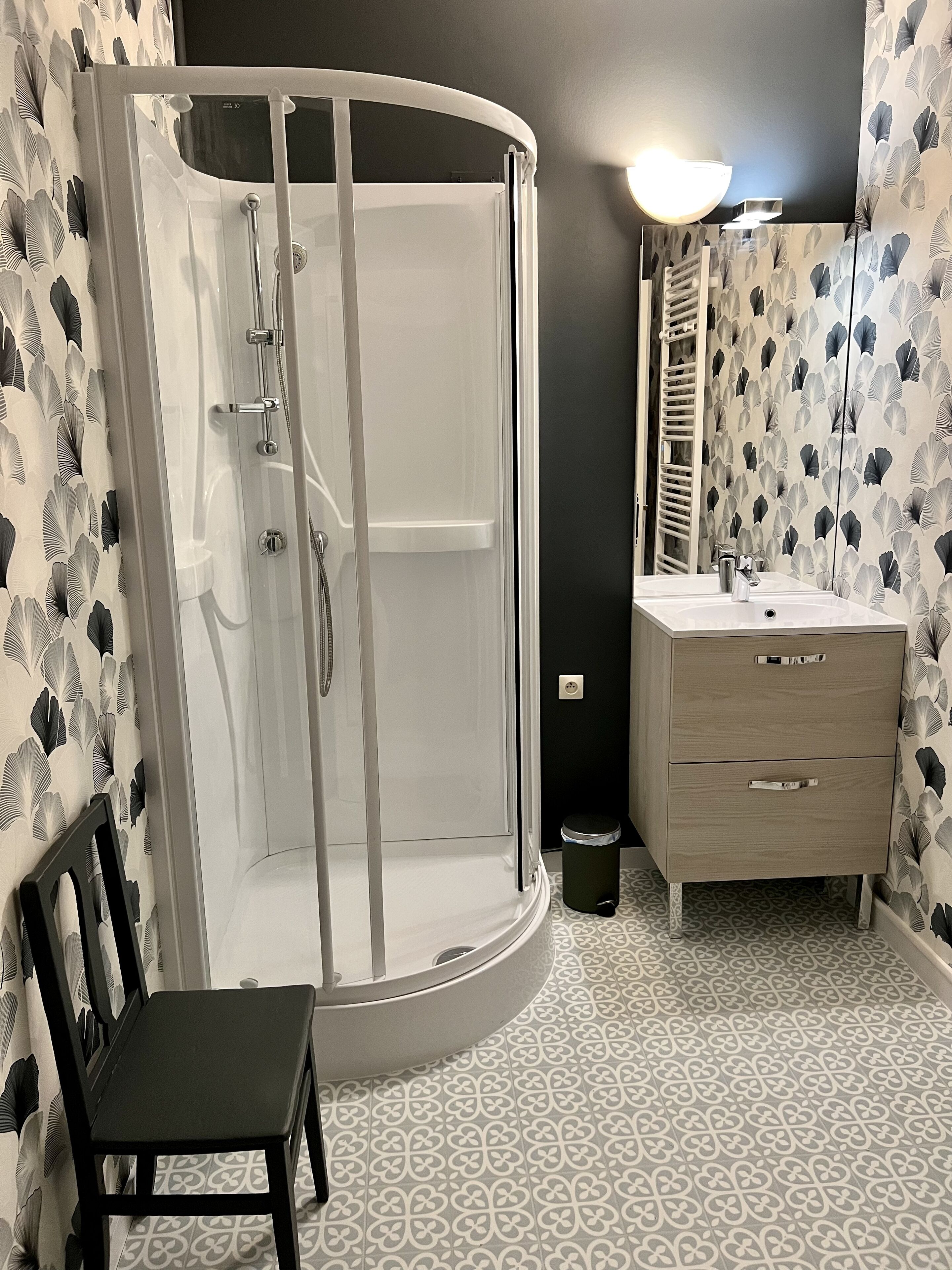 Bathtub, hair dryer, bidet, toilet paper