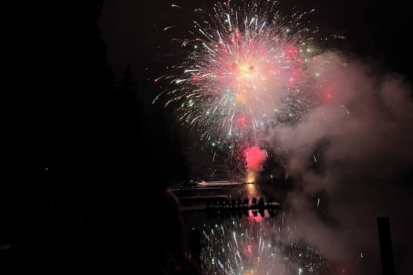 Front row seat for the annual Fish Lake New Year's Eve firework show. This year at 9pm!