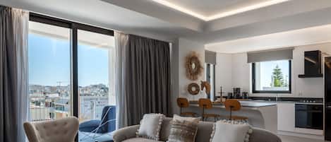 Deluxe appartement | Woonruimte | Een smart-tv