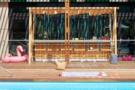 Seasonal outdoor pool. Moxy Antibes Sophia Antipolis