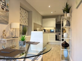 Luxury Apartment, Private Bathroom (Studio) | Private kitchen | Highchair