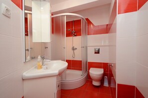 Séchoir à cheveux, serviettes fournies, savon, papier de toilette