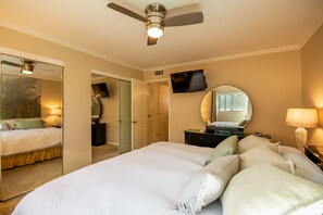 2 bedrooms, desk, iron/ironing board, travel cot