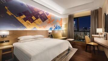 In-room safe, desk, laptop workspace, iron/ironing board