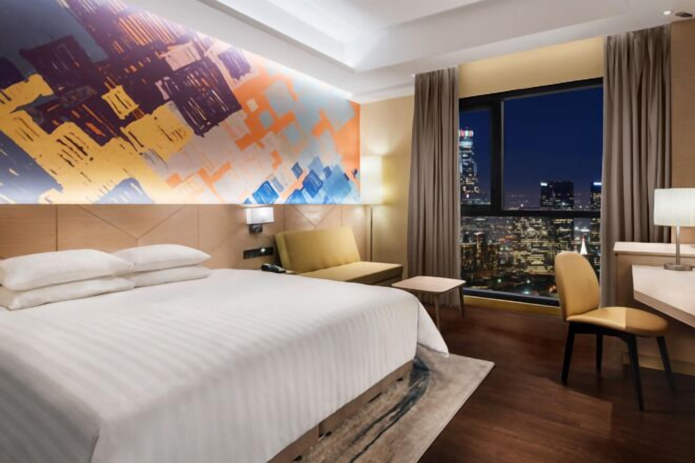 In-room safe, desk, laptop workspace, iron/ironing board