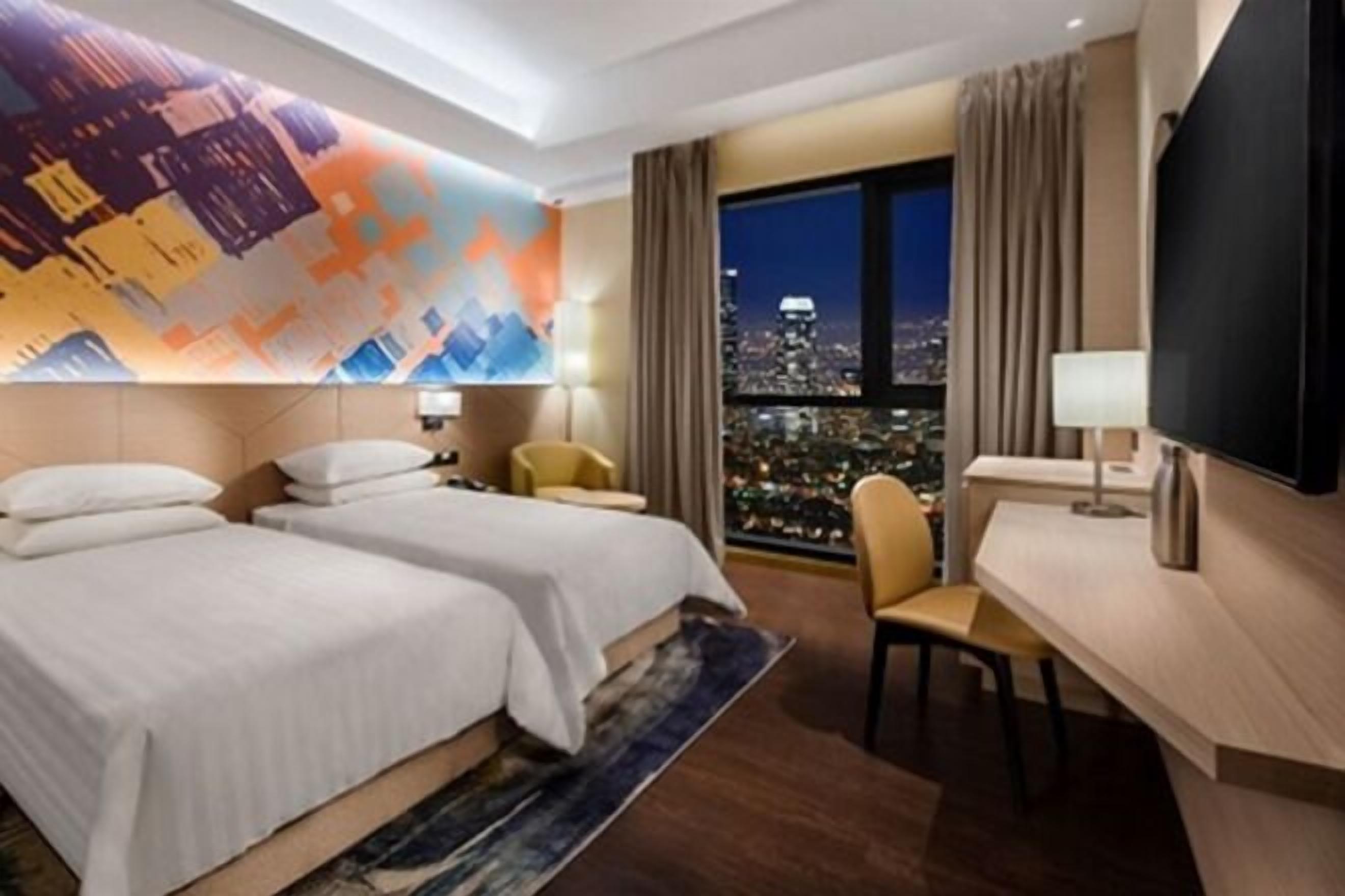 In-room safe, desk, laptop workspace, iron/ironing board