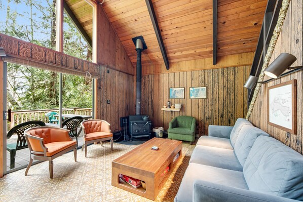 DVD player, ping pong, books, video library