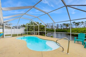 Una piscina riscaldata