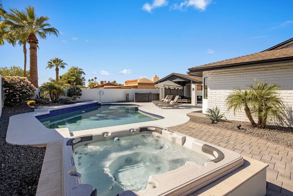 A heated pool