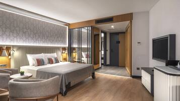 Hypoallergeen beddengoed, een gratis minibar, een kluis op de kamer