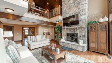 TV, fireplace, DVD player, offices