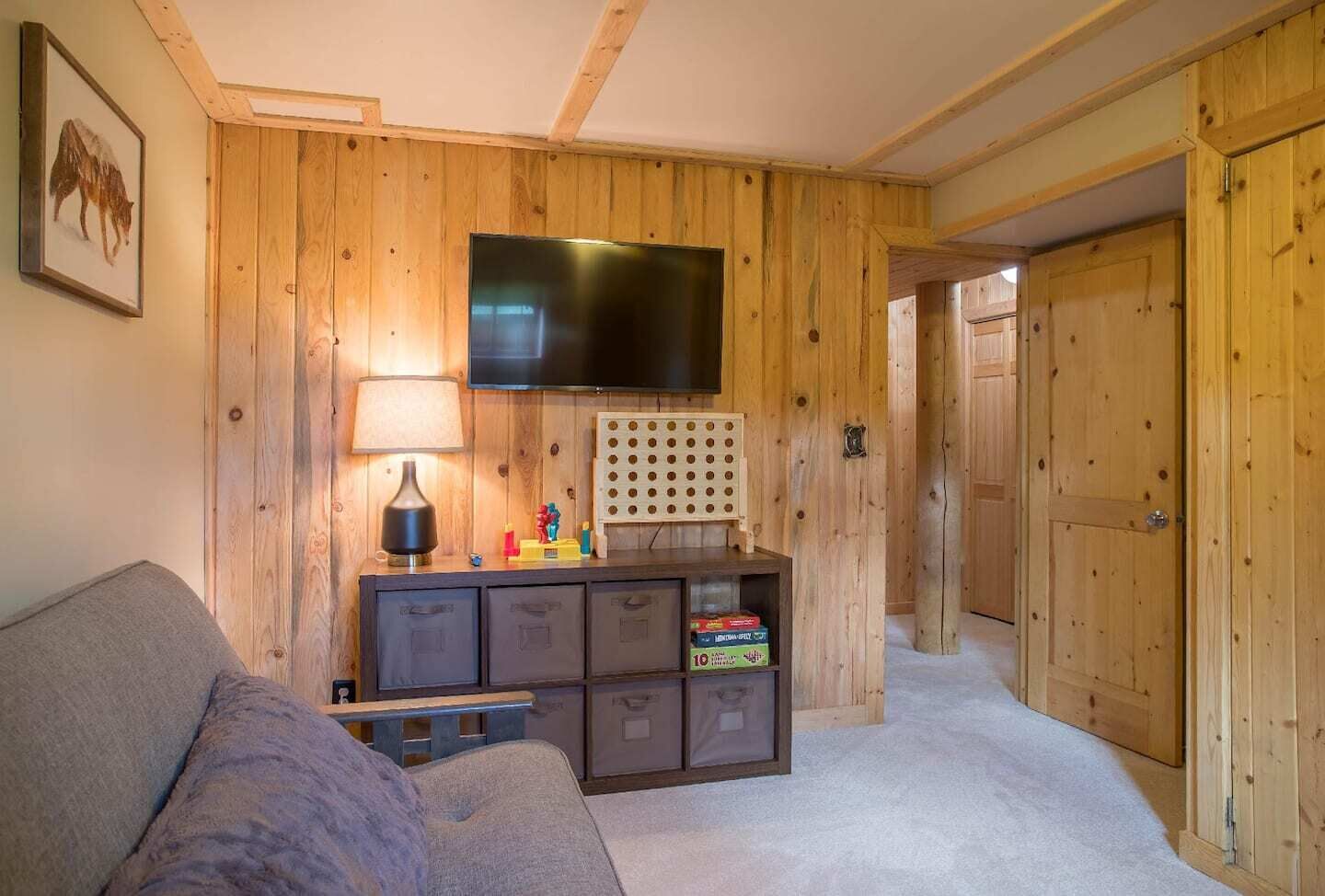 Fernseher, Kamin