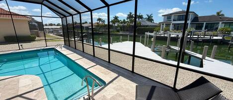A heated pool