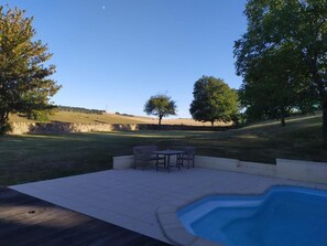 Piscine extérieure, piscine chauffée