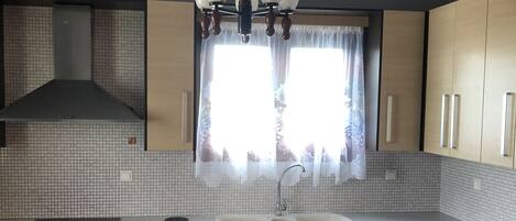 Apartment | Private kitchen | Fridge, microwave, oven, stovetop