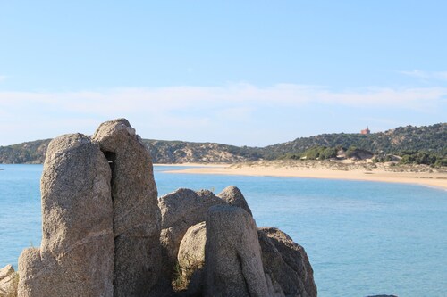 Bright panoramic apartment with stunning sea view in Costa Rei free WiFi