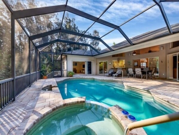 A heated pool