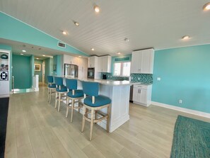 Fridge, microwave, oven, stovetop - Rising Sun - Vacation Bliss! Ocean Front, Large Decks, & Private Beach Access (St. Augustine)