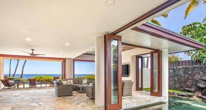 Oceanfront Home | Gated Kona Bay Estates | AC in Bedrooms. Blue Water