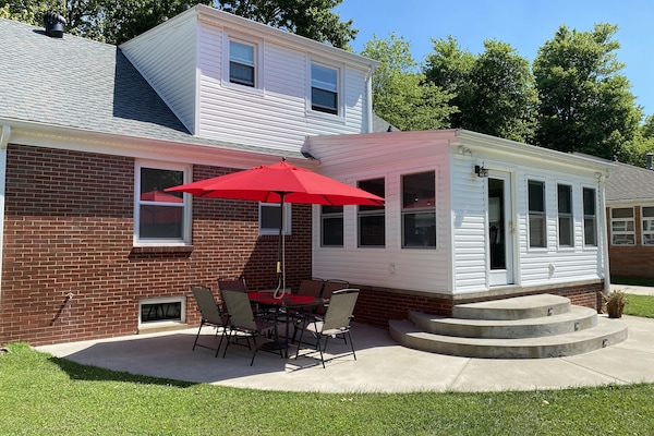 Patio & entry from parking area