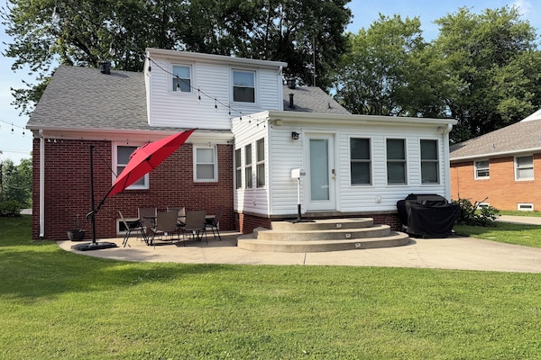 Patio & entry from parking area