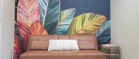 TV, fireplace, video games, DVD player