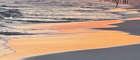 Playa en los alrededores y camastros