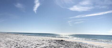 Beach nearby, sun-loungers