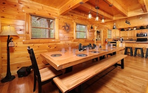 Dining - A View to A Dream - Relax & Play: Hot Tub, Pool Table, Fire Pit Fun! (Sevierville)