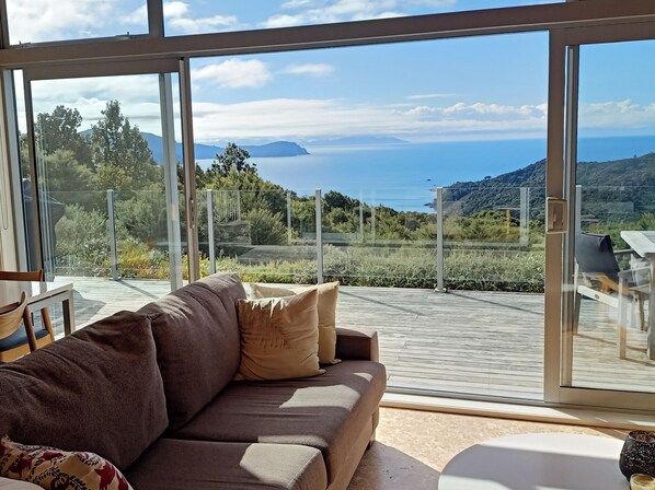 Smart TV, chimenea, libros y servicios de streaming 