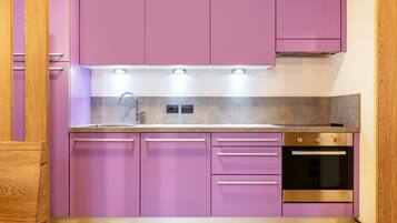 Fridge, oven, stovetop, dishwasher