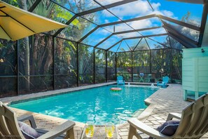 A heated pool - Luxury Home w/ Private Heated Pool, Cabana, BBQ | Near Siesta Key Beach | RV/Boat Parking Available! (Sarasota)
