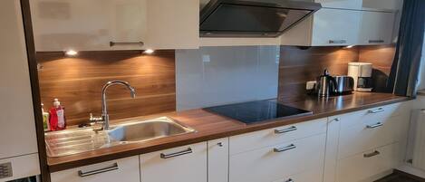 Fridge, oven, stovetop, dishwasher