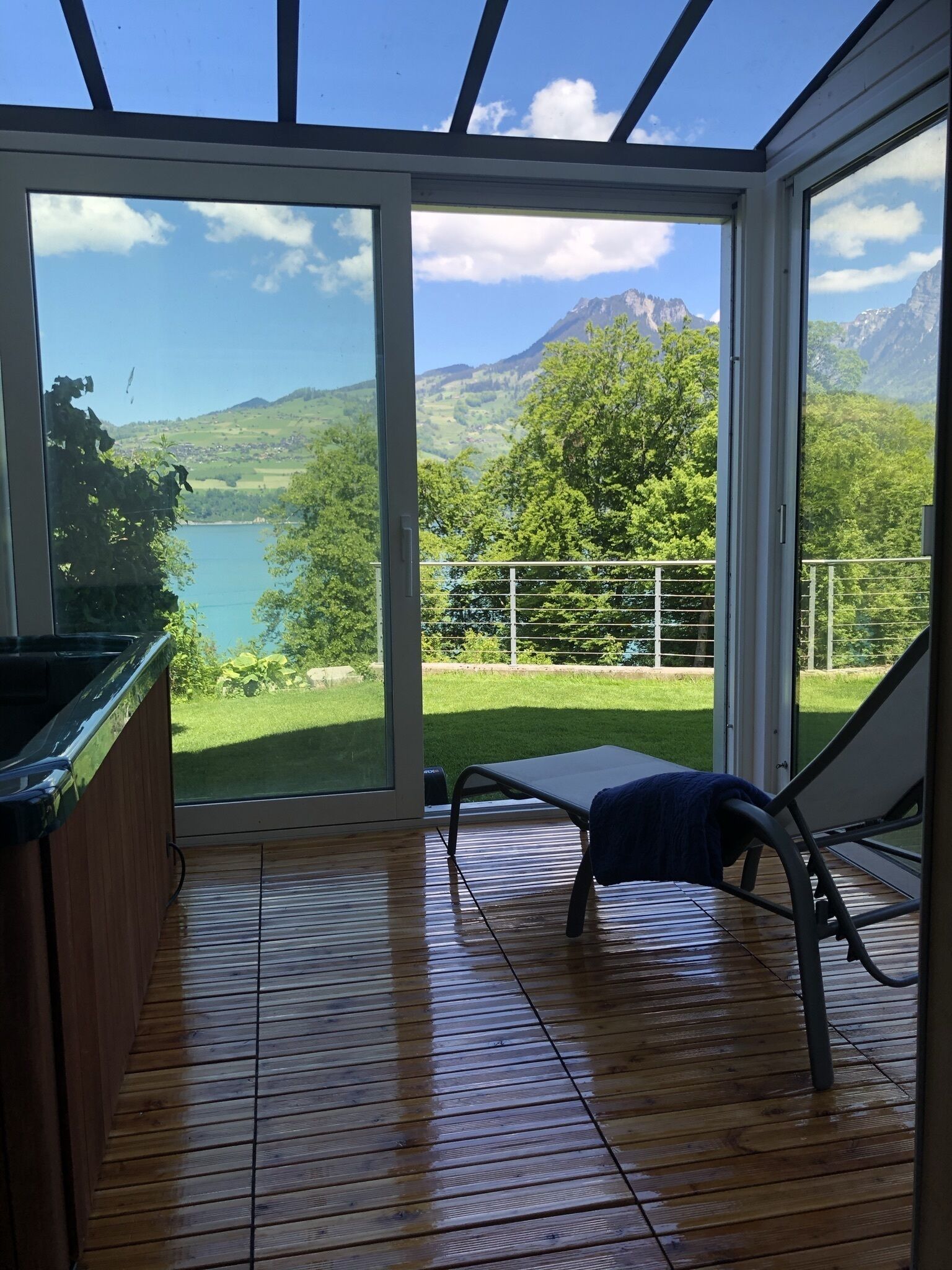 Blick von der Unterkunft