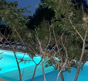 Outdoor pool, a heated pool - LE Viallon - Gite LA Grenouille - 50m² - Terrasse Donnant SUR Piscine Chauffée (Véranne)