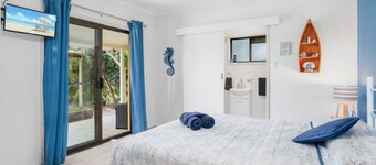 Country accommodation handy to town. Stunning rural views overlooking pool.