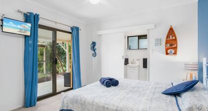 Country accommodation handy to town. Stunning rural views overlooking pool.