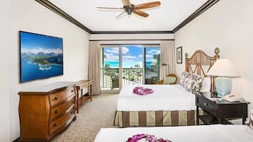 2 bedrooms, desk, iron/ironing board, travel crib