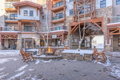 Luxury Base Area Retreat with Sweeping Mountain Vista: Trails, Pool, Hot Tub