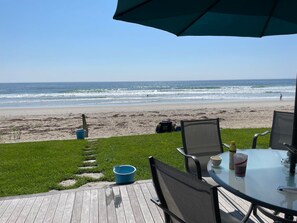 Front deck with Beach/Ocean view.